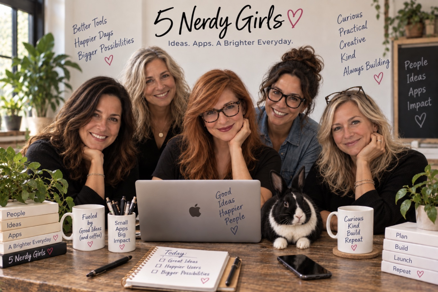 5 Nerdy Girls and Paulie the Bunny